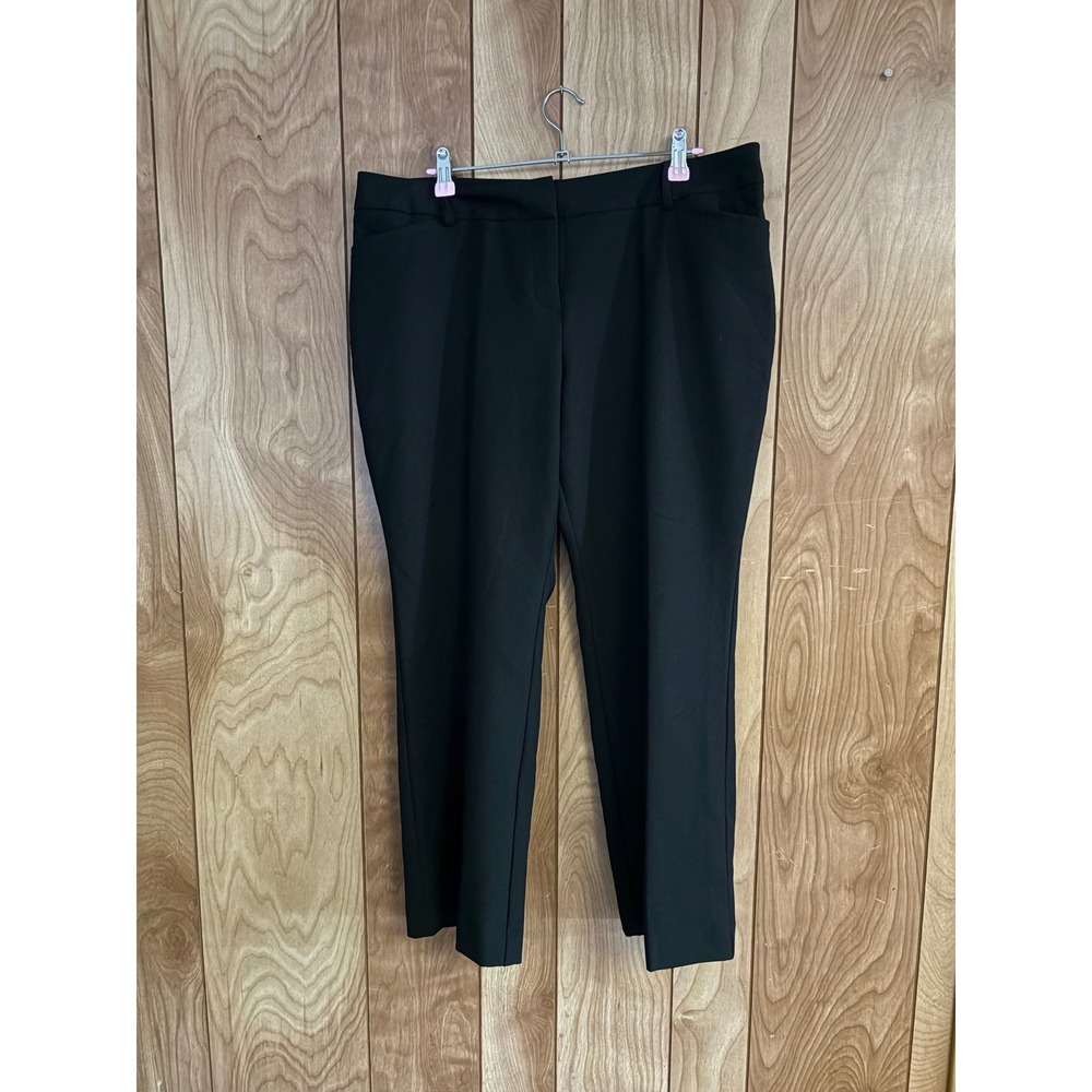 Worthington Petite Perfect Trouser Black Dress Pants Womens 14PS Straight Leg
